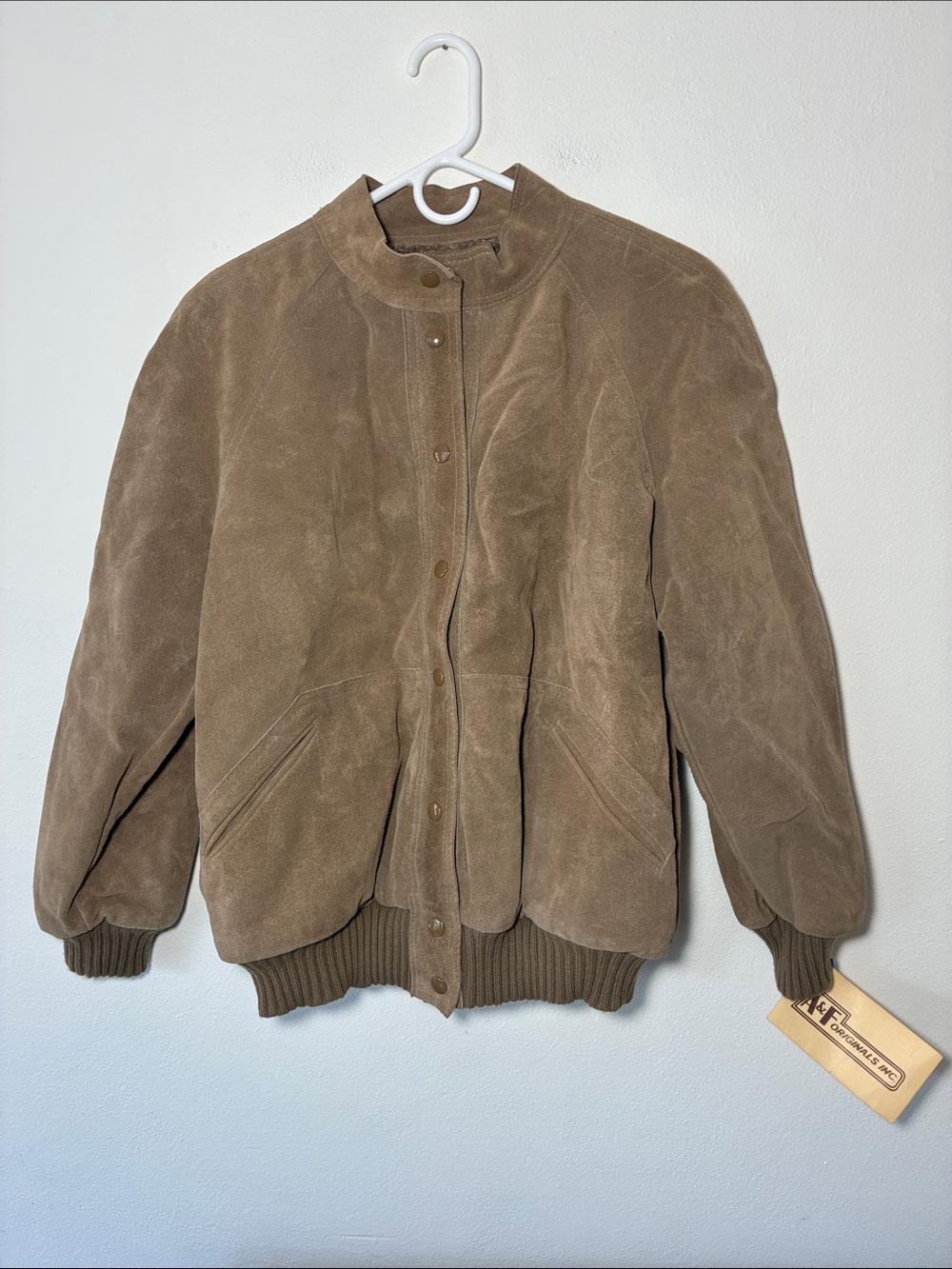 A&F ORIGINALS Suede Sherpa Bomber Jacket - Deadstock w/ Original Tags